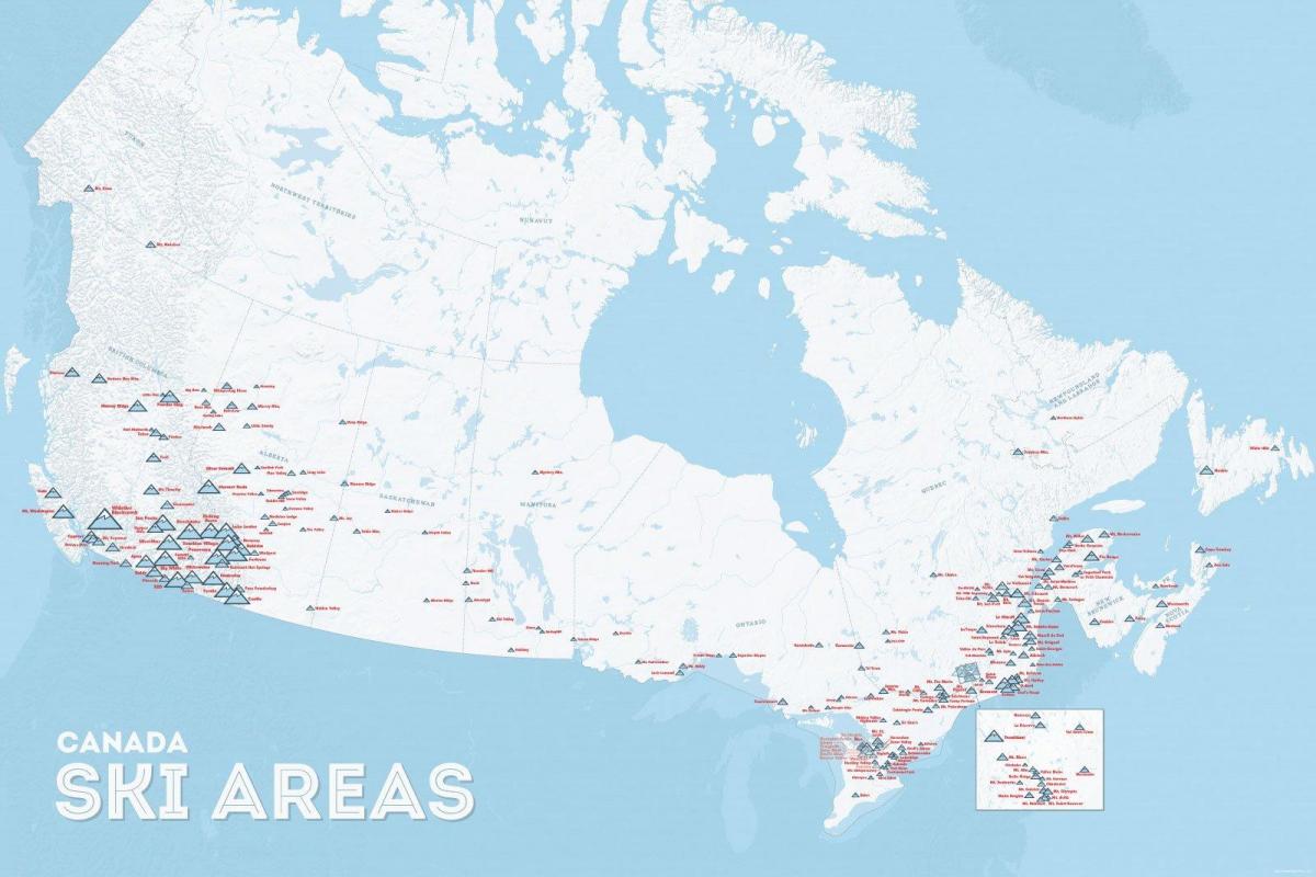 Canadá estaciones de esquí mapa