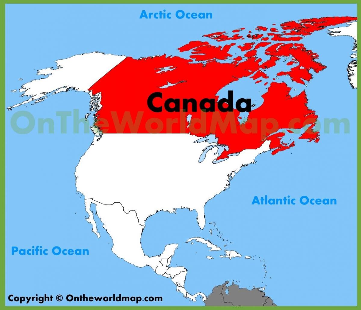 Canadá estados unidos mapa