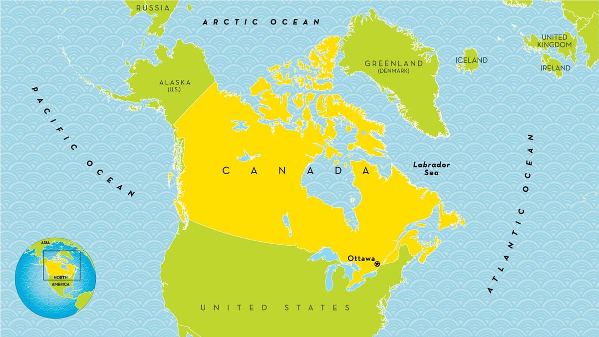 los niños del mapa de Canadá