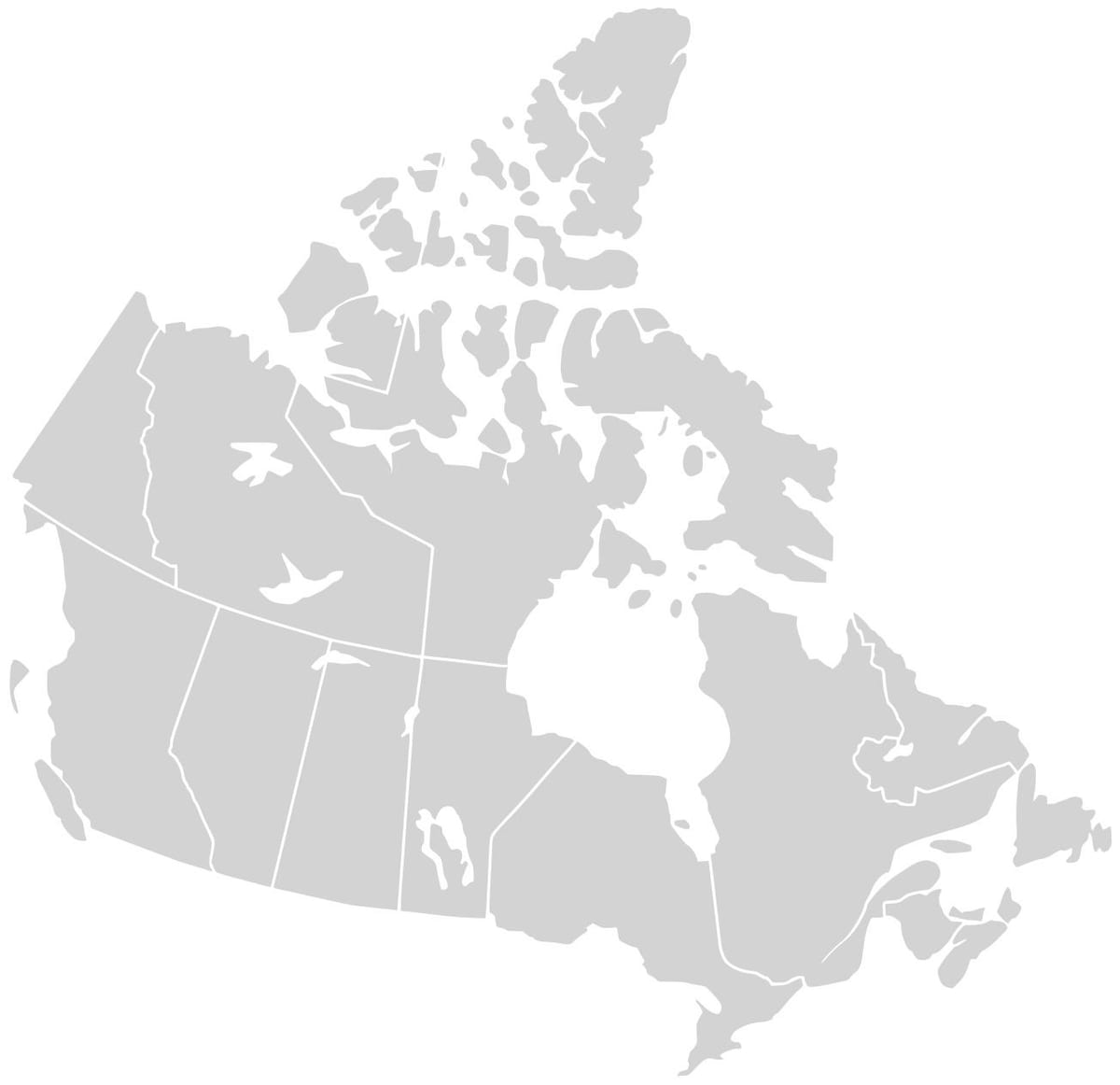 mapa de Canadá vector