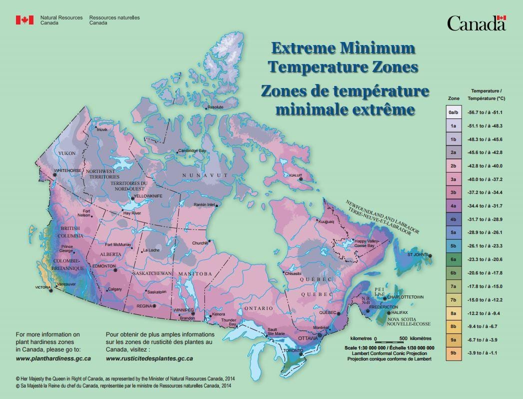 mapa de Canadá viento