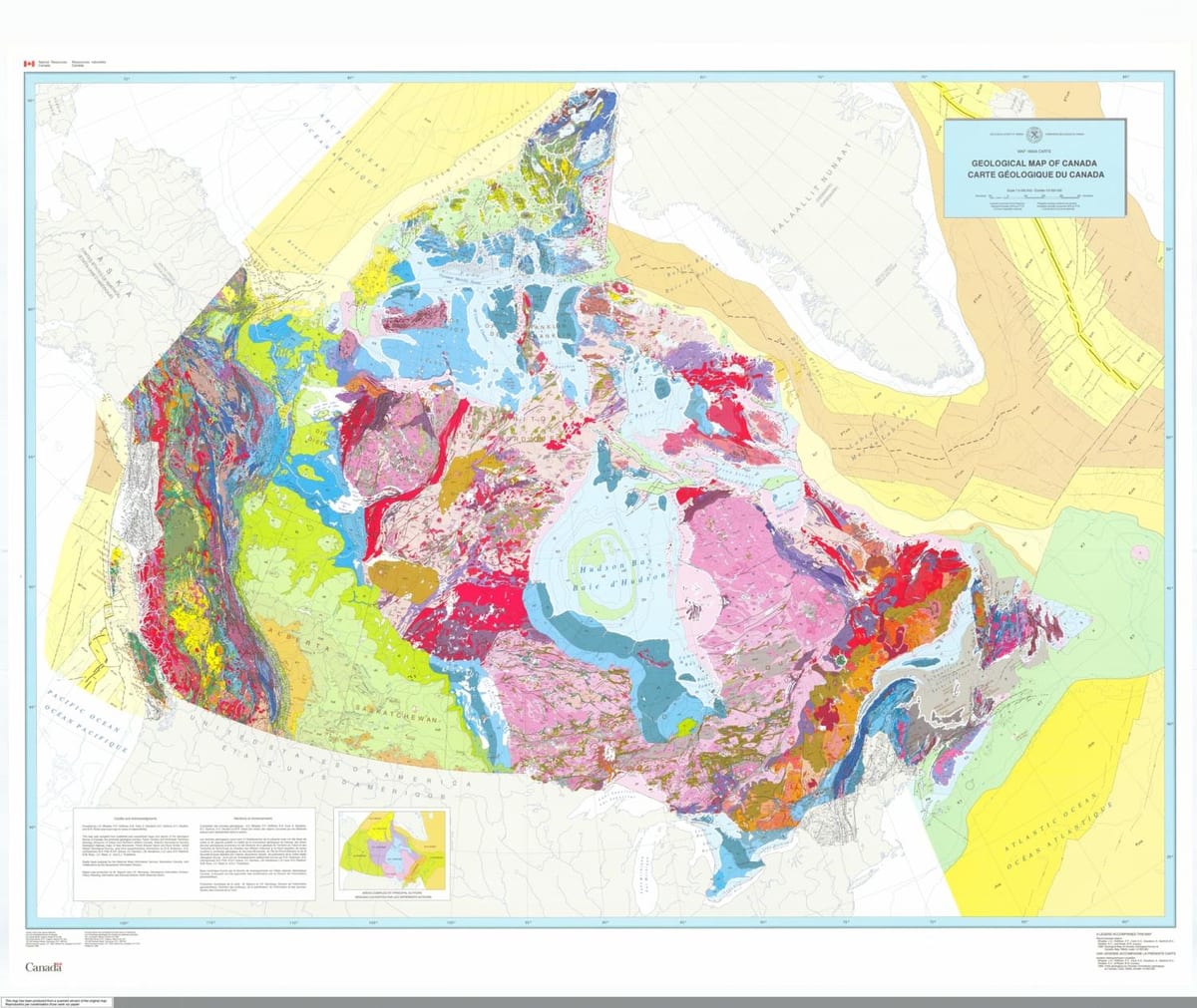 mapa geológico de Canadá
