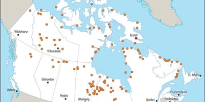 Canadá internacional de aeropuertos mapa