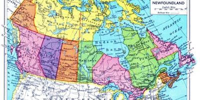 Mapa de Canadá inundación