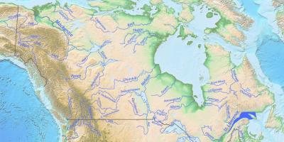 Canadá ríos mapa