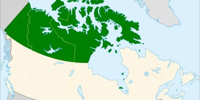 El norte de Canadá mapa