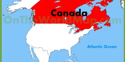 Canadá estados unidos mapa