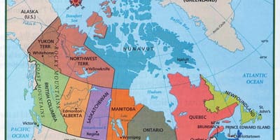 Mapa de Canadá y las principales ciudades