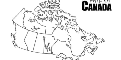 Mapa de canadá hoja de cálculo