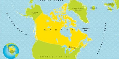 Los niños del mapa de Canadá