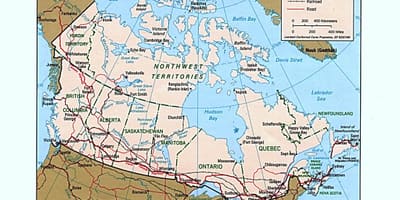 Mapa de Canadá occidental mapa de carreteras