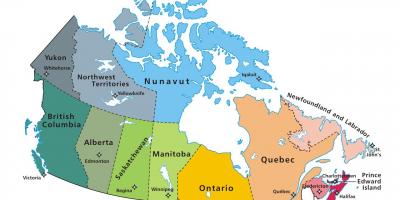 Canadá escuelas mapa