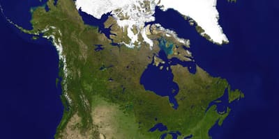 Mapa de Canadá satélite