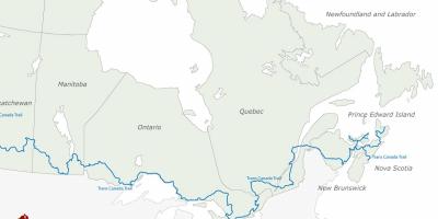 Canadá mapa de ruta de la